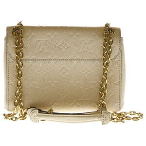 Louis Vuitton Leather Tan Beige Chain Vavin Bag Empreinte Shoulder